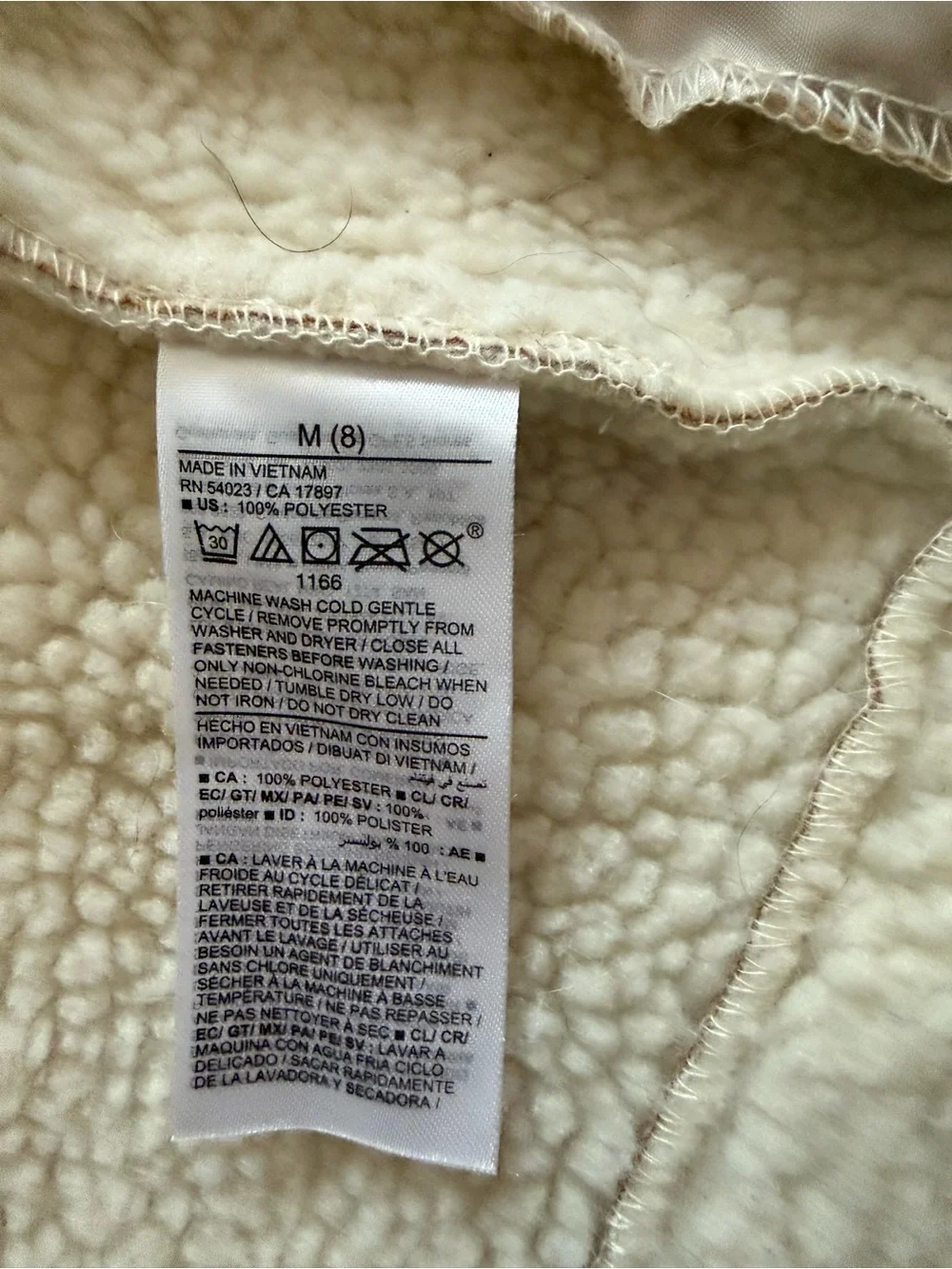 Old Navy Suede Luke Sherpa Jacket Girls 8
